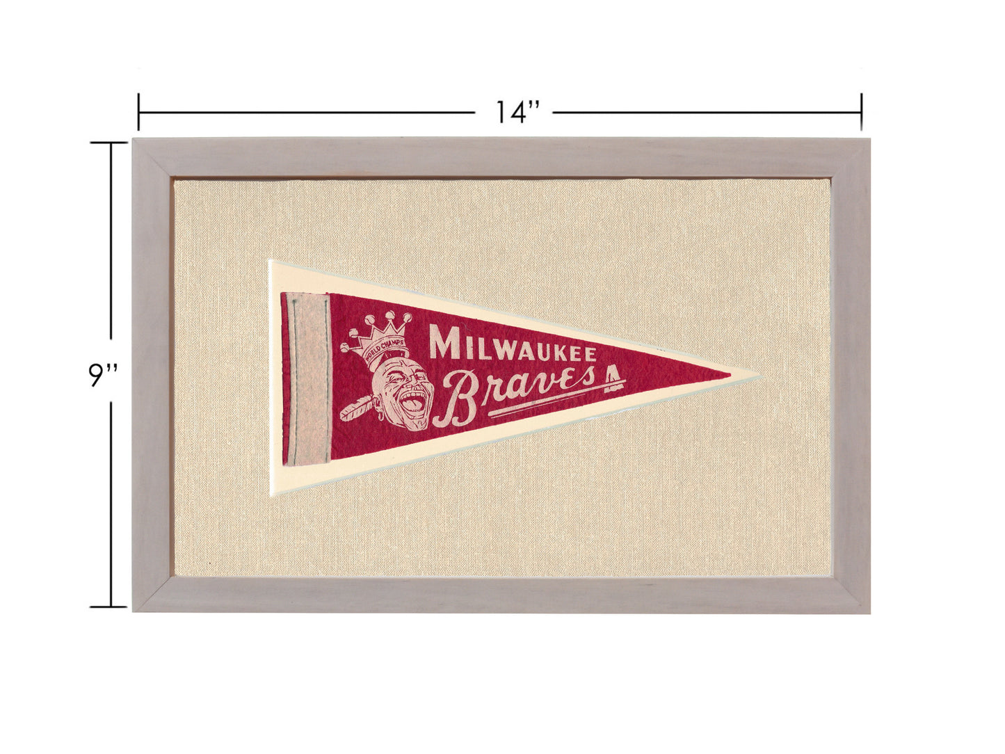 Vintage Milwaukee Braves Pennant