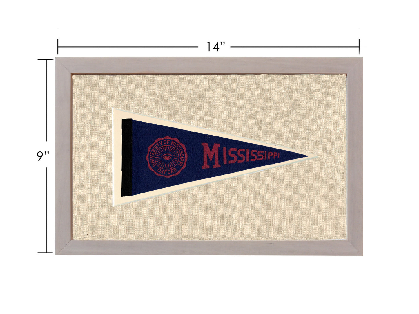 Vintage University of Mississippi Pennant