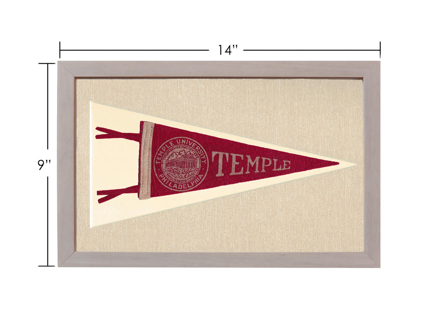 Vintage Temple University Pennant