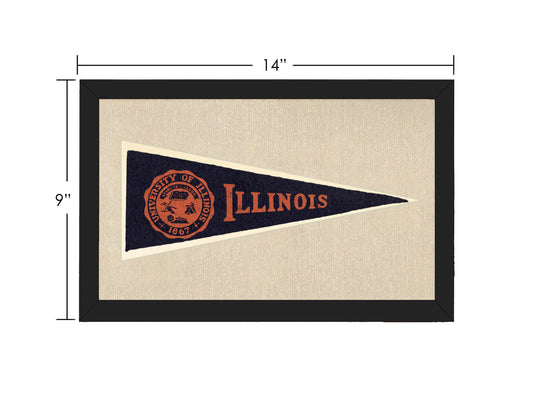 Vintage University of Illinois Hormel Pennant