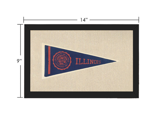 Vintage University of Illinois Pennant