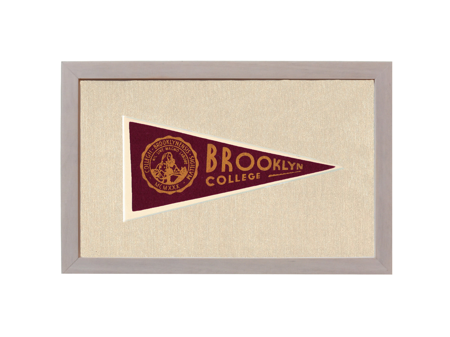 Vintage Brooklyn College Pennant