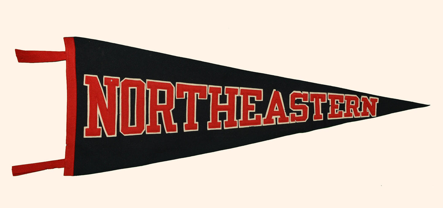 Vintage Northeastern University pennant "Circa 1950s"