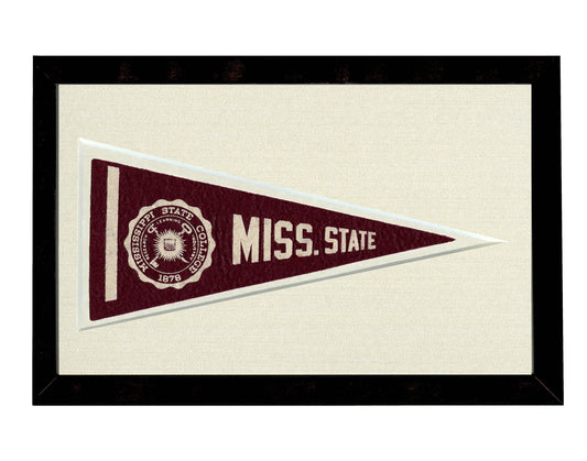 Vintage Mississippi State University pennant circa 1950