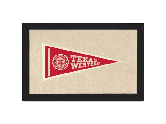 Vintage Texas Western College  Pennant