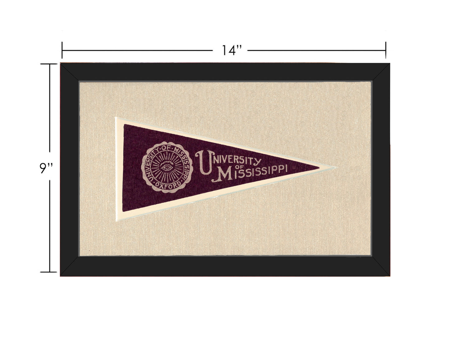 Vintage University of Mississippi Pennant