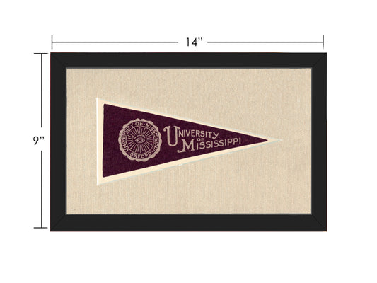 Vintage University of Mississippi Pennant
