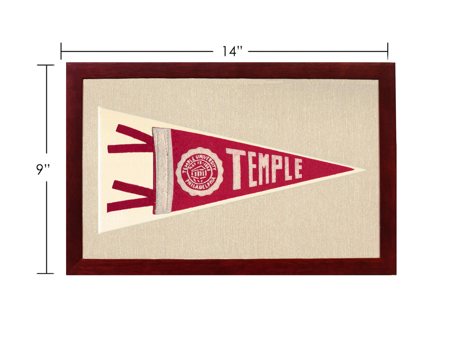 Vintage Temple University Pennant