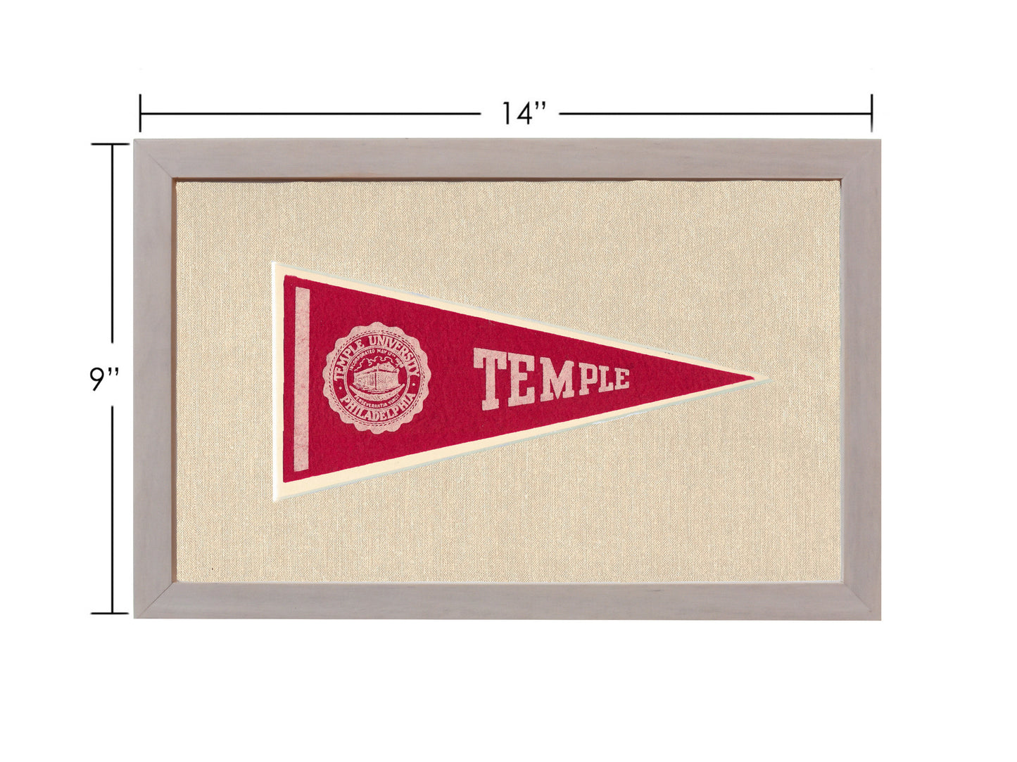 Vintage Temple University Pennant