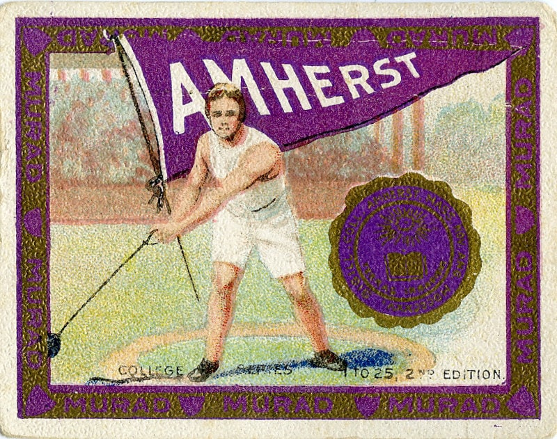 Vintage Amherst College tobacco card "circa 1910"