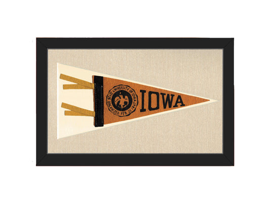 Vintage University of Iowa Pennant