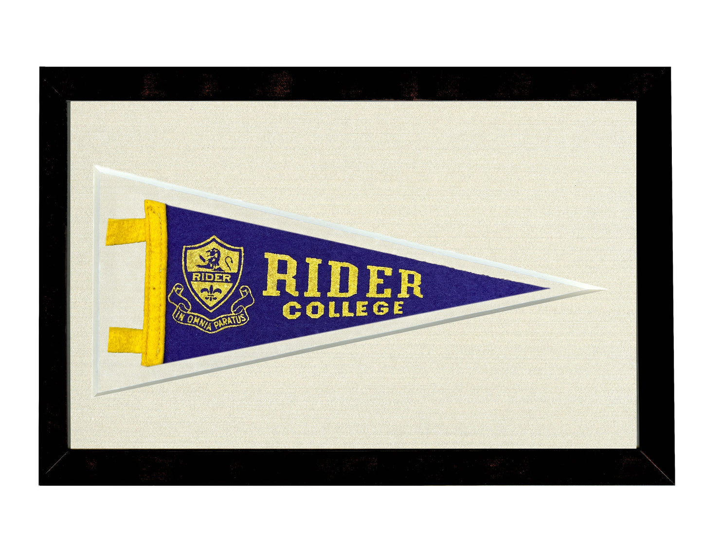 Vintage Rider College pennant circa 1950