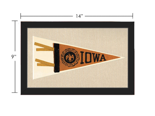 Vintage University of Iowa Pennant