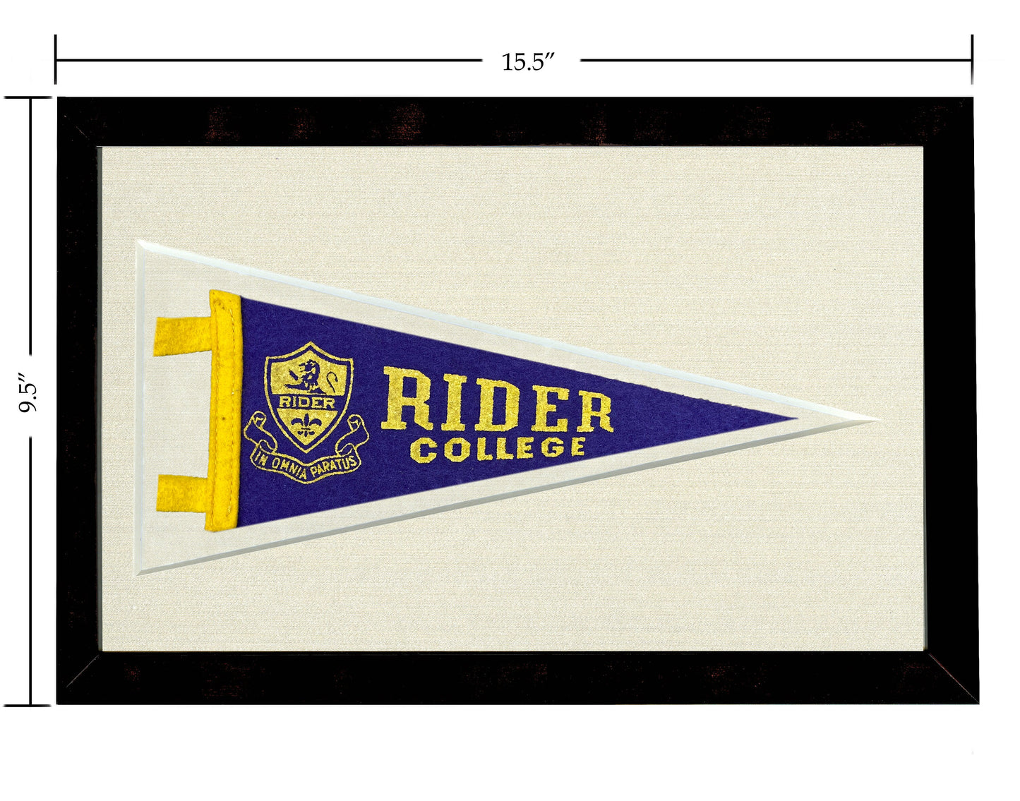 Vintage Rider College pennant circa 1950