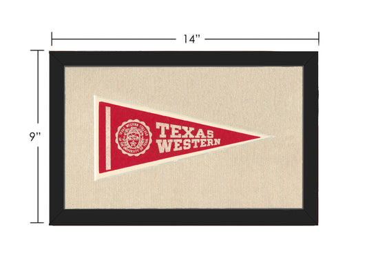 Vintage Texas Western College  Pennant