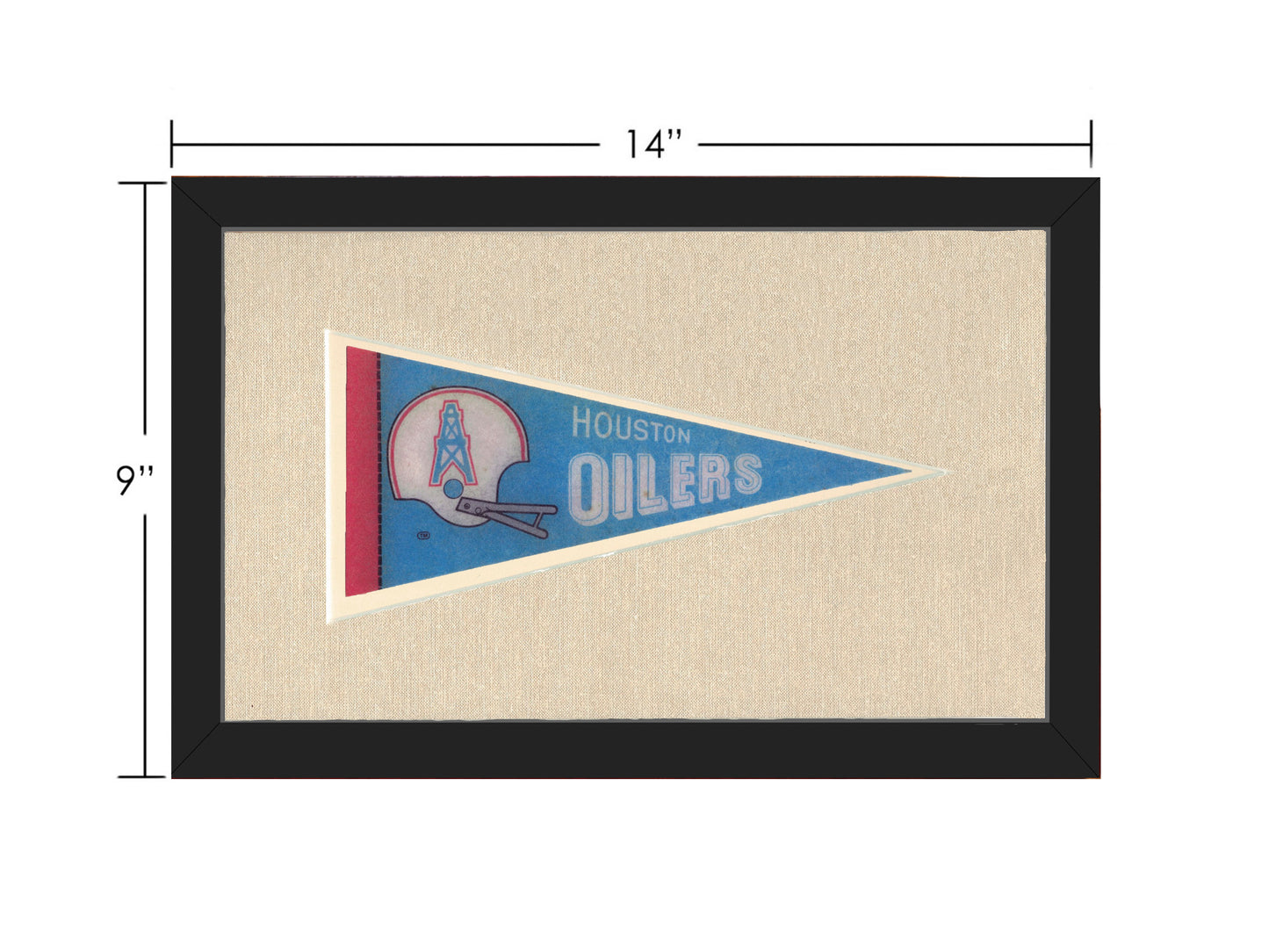Vintage Houston Oilers Pennant