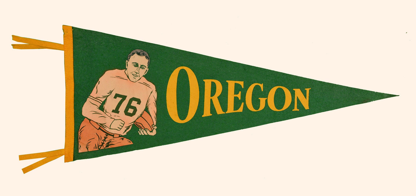 Vintage University of Oregon pennant (circa 1940)