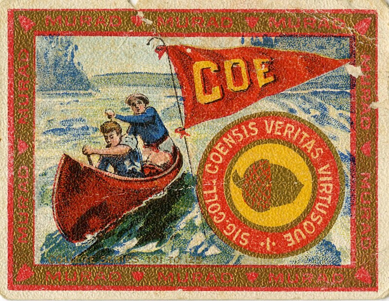 Vintage Coe College Tobacco Card circa 1910