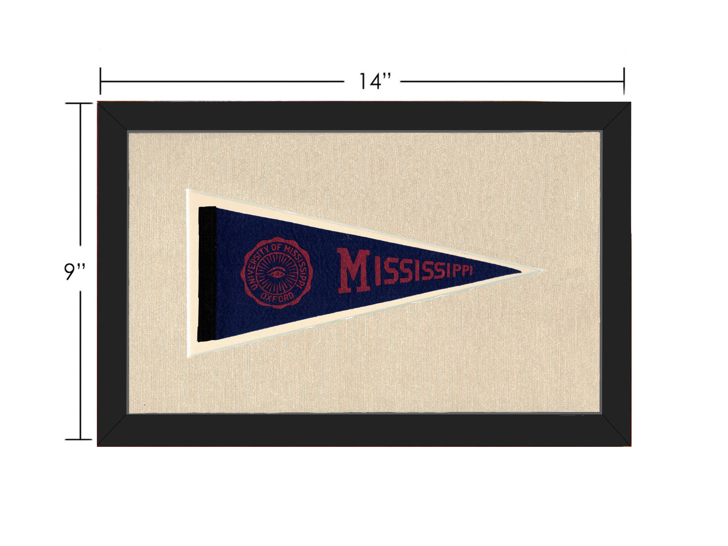 Vintage University of Mississippi Pennant