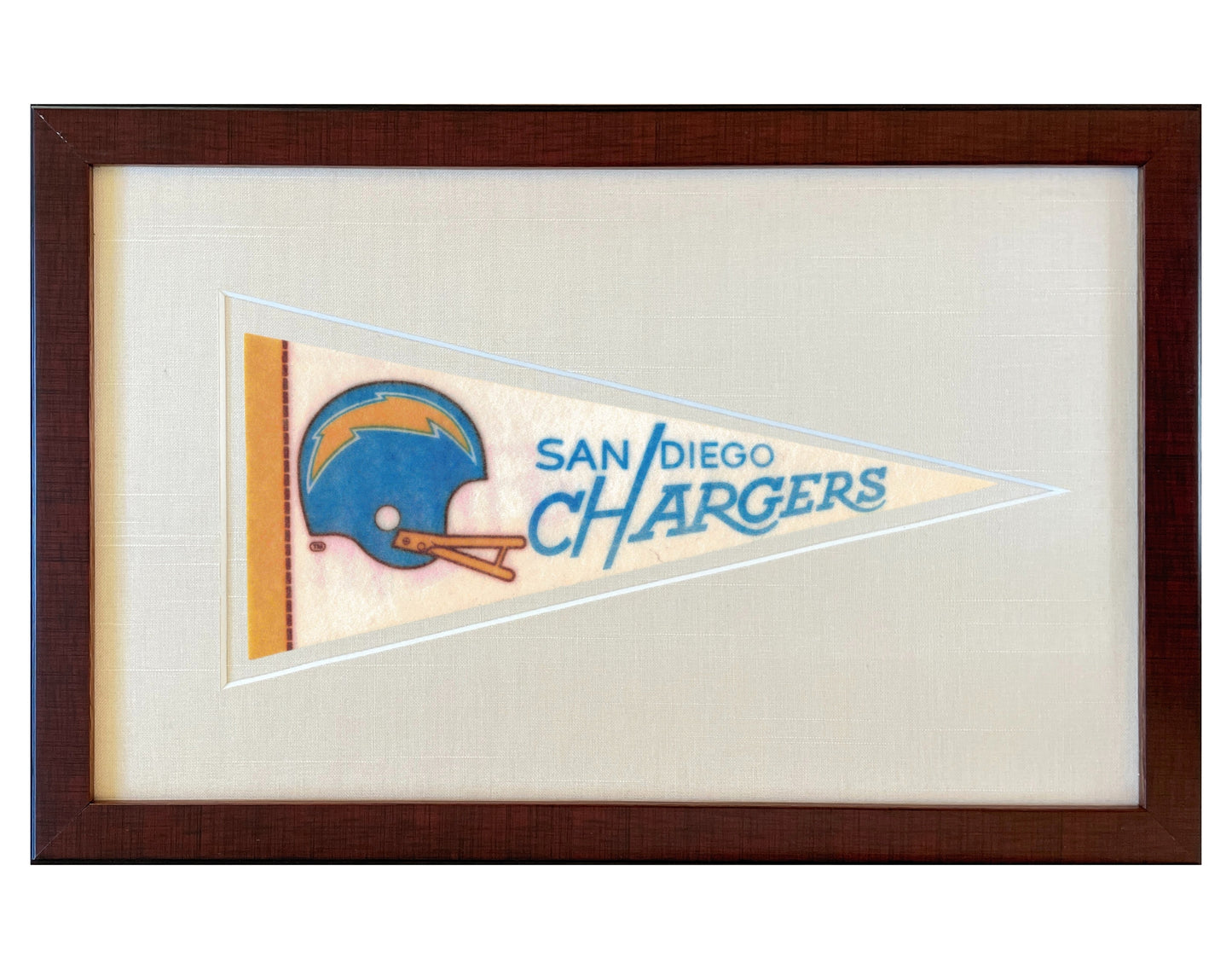 Vintage San Diego Chargers NFL Pennant circa 1970s