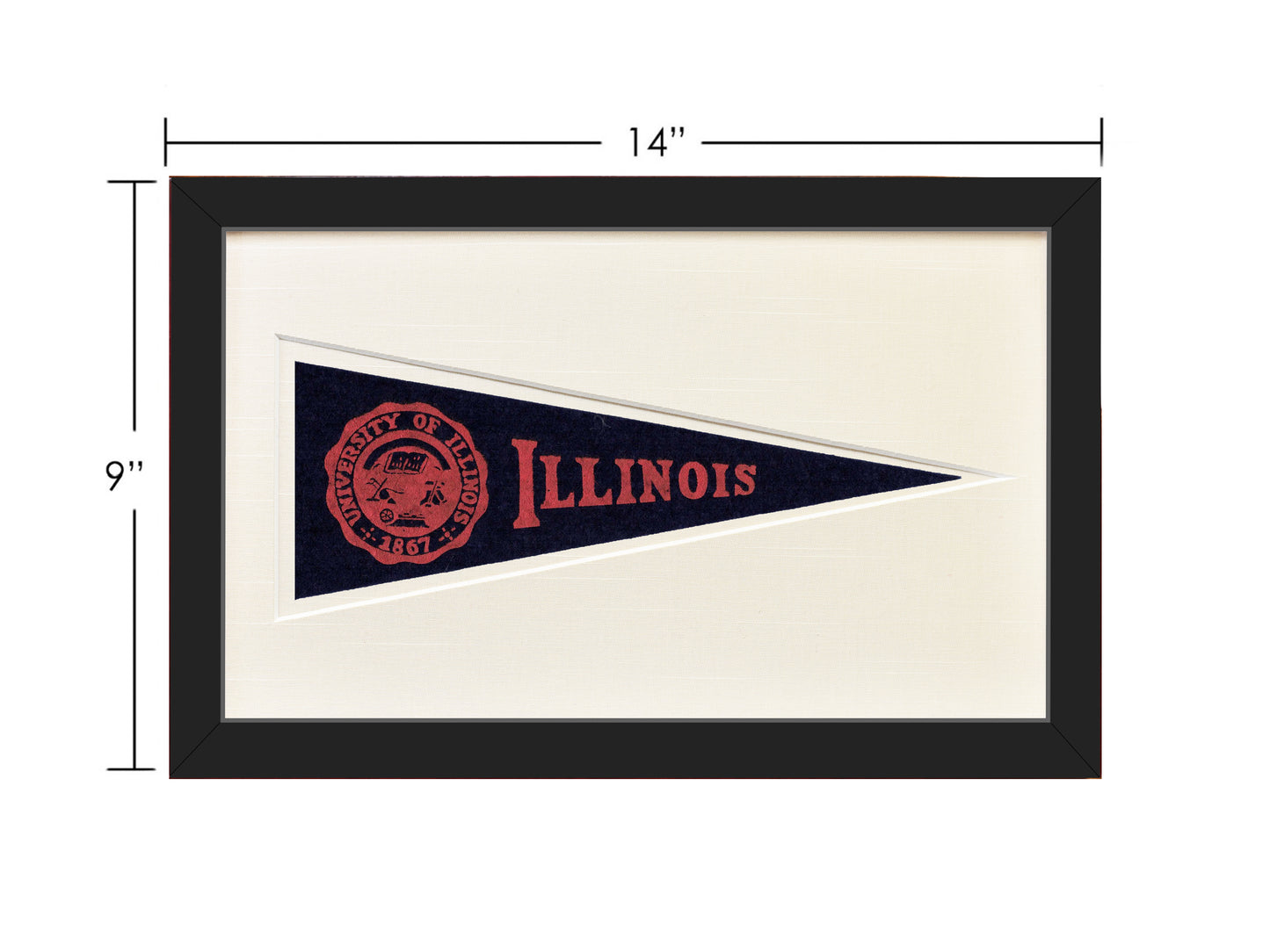 Vintage University of Illinois Hormel Pennant