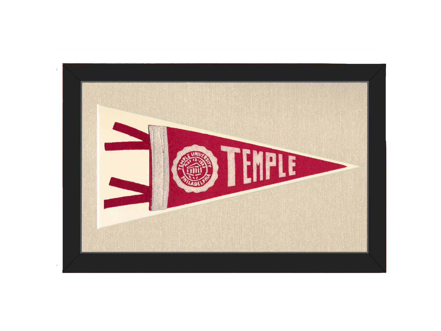 Vintage Temple University Pennant