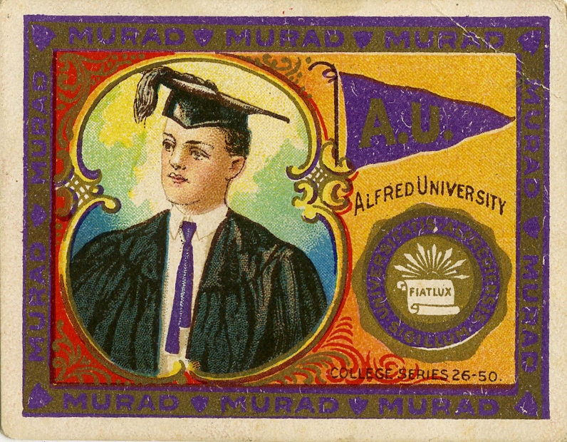 Vintage Alfred University Tobacco Card circa 1910