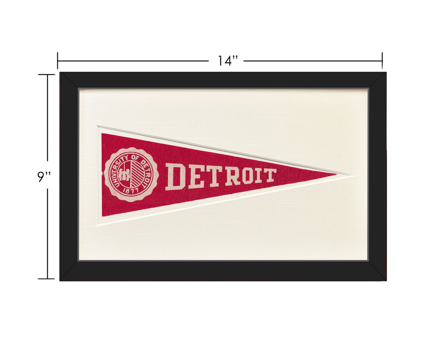 Vintage Detroit University Hormel Pennant