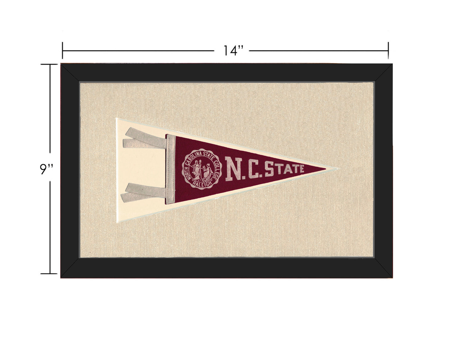 Vintage NC State College Pennant