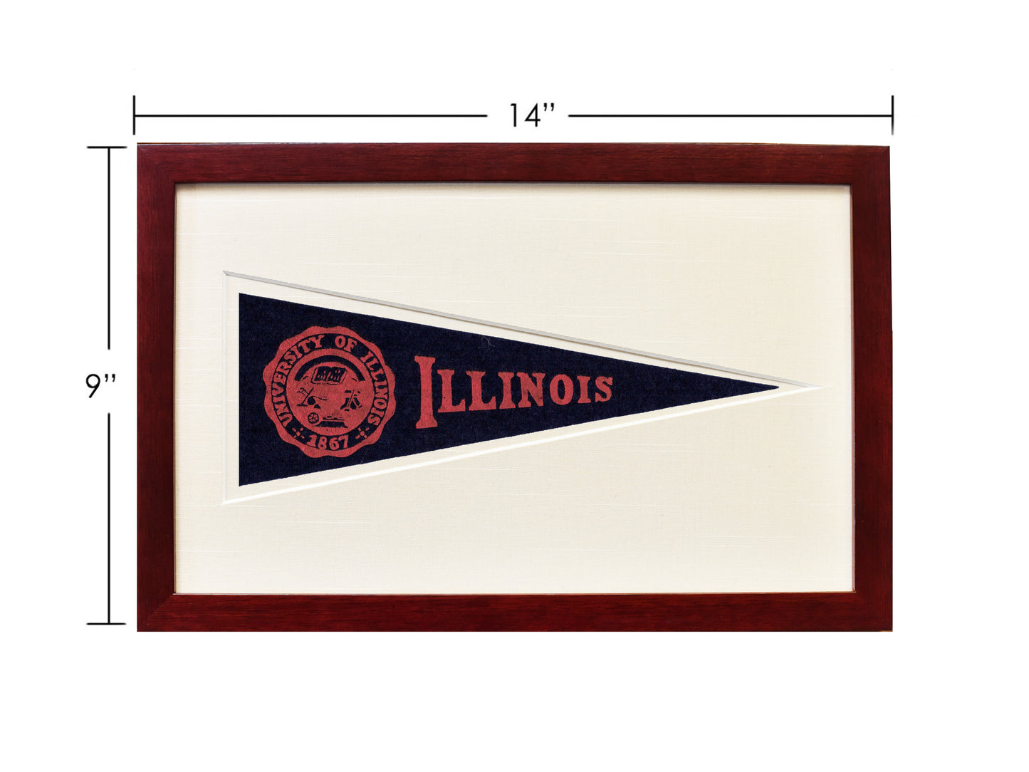 Vintage University of Illinois Hormel Pennant