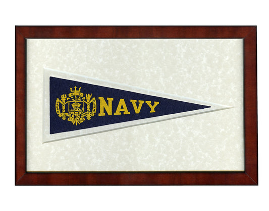 Vintage Navy Pennant (Original framed Hormel) circa 1950