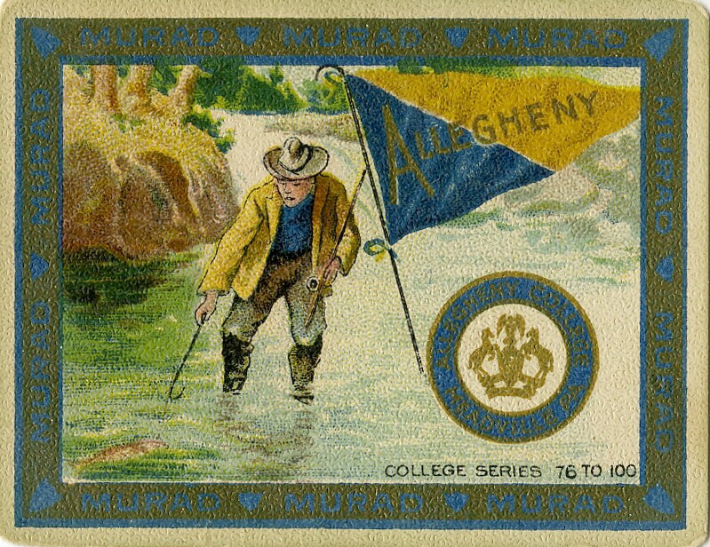 Vintage Allegheny College Tobacco Card circa 1910