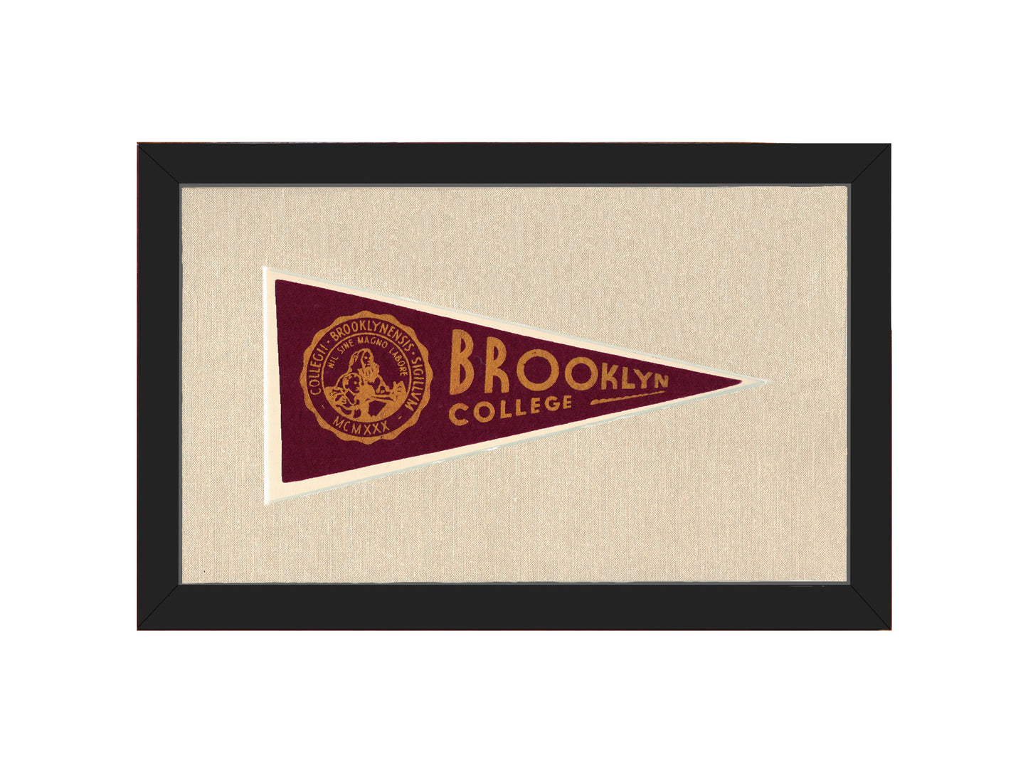 Vintage Brooklyn College Pennant