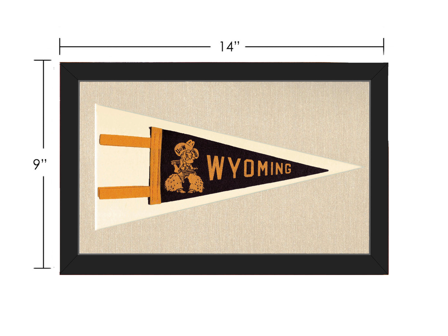 Vintage University of Wyoming Pennant