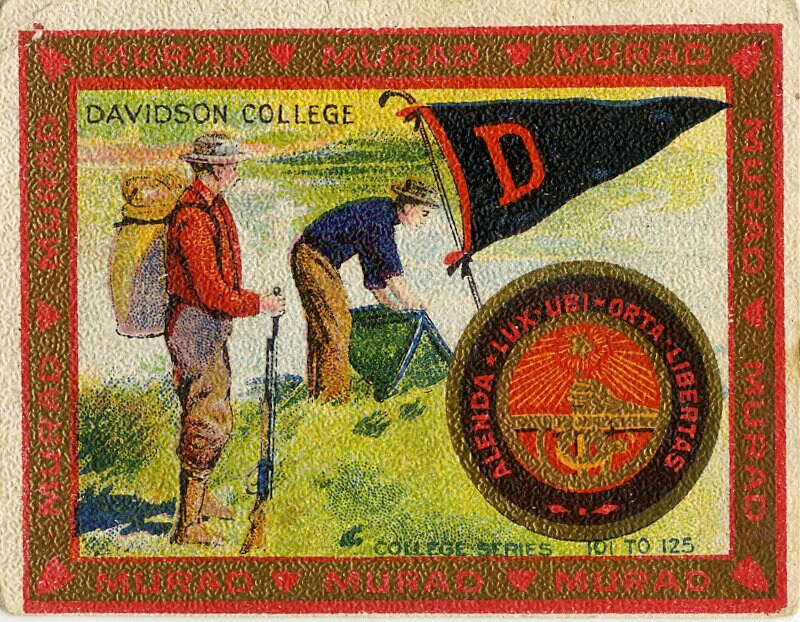 Vintage Davidson College Tobacco Card circa 1910