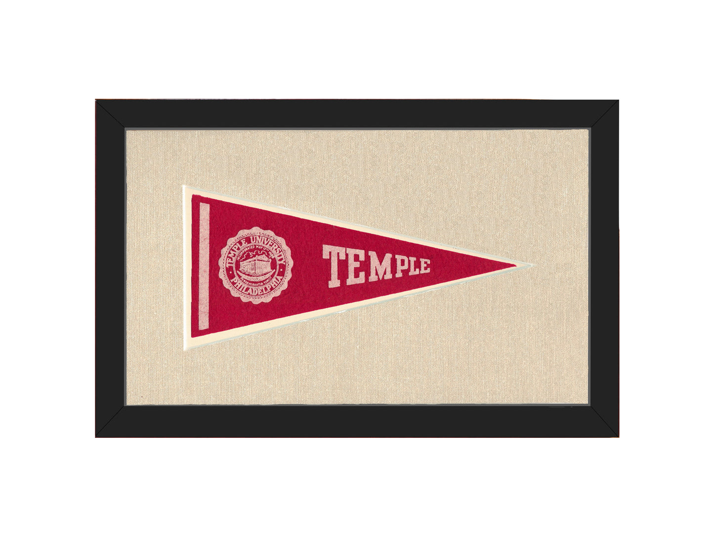 Vintage Temple University Pennant