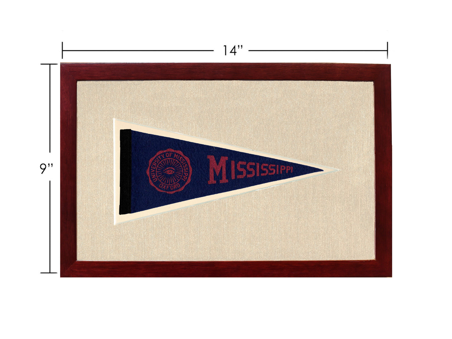 Vintage University of Mississippi Pennant