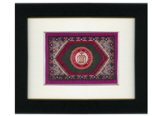 Vintage University of Minnesota Tobacco Rug Circa 1910