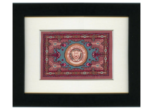 Vintage University of Texas Tobacco Rug Circa 1910