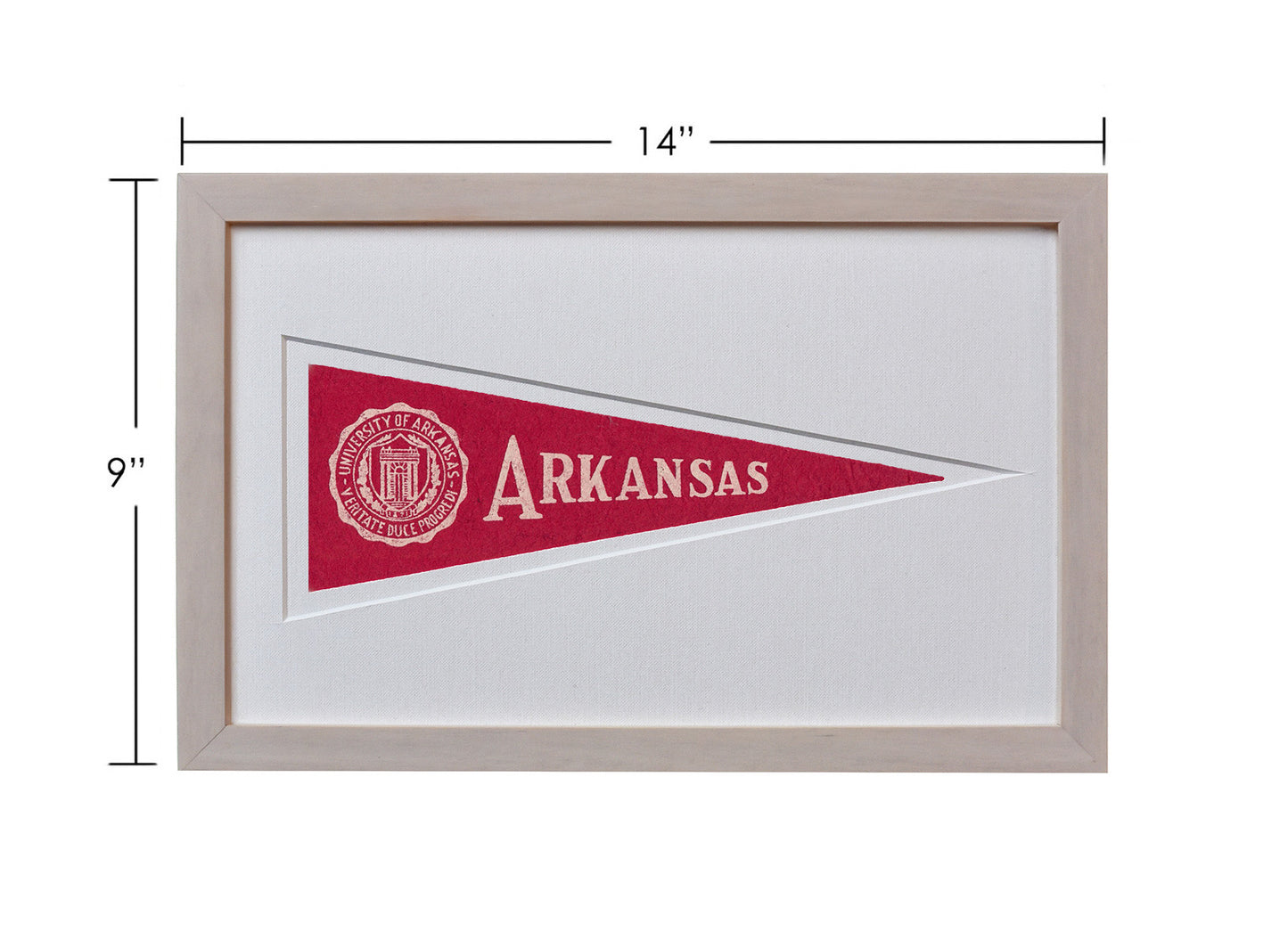 Vintage University of Arkansas Hormel Pennant