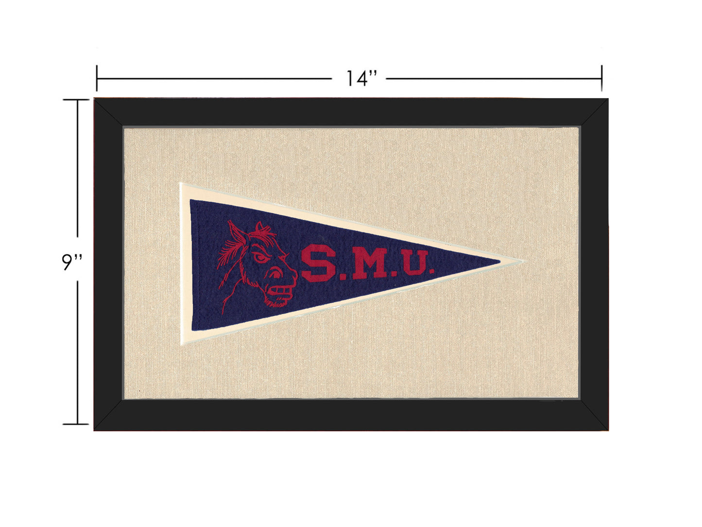 Vintage Southern Methodist University Pennant