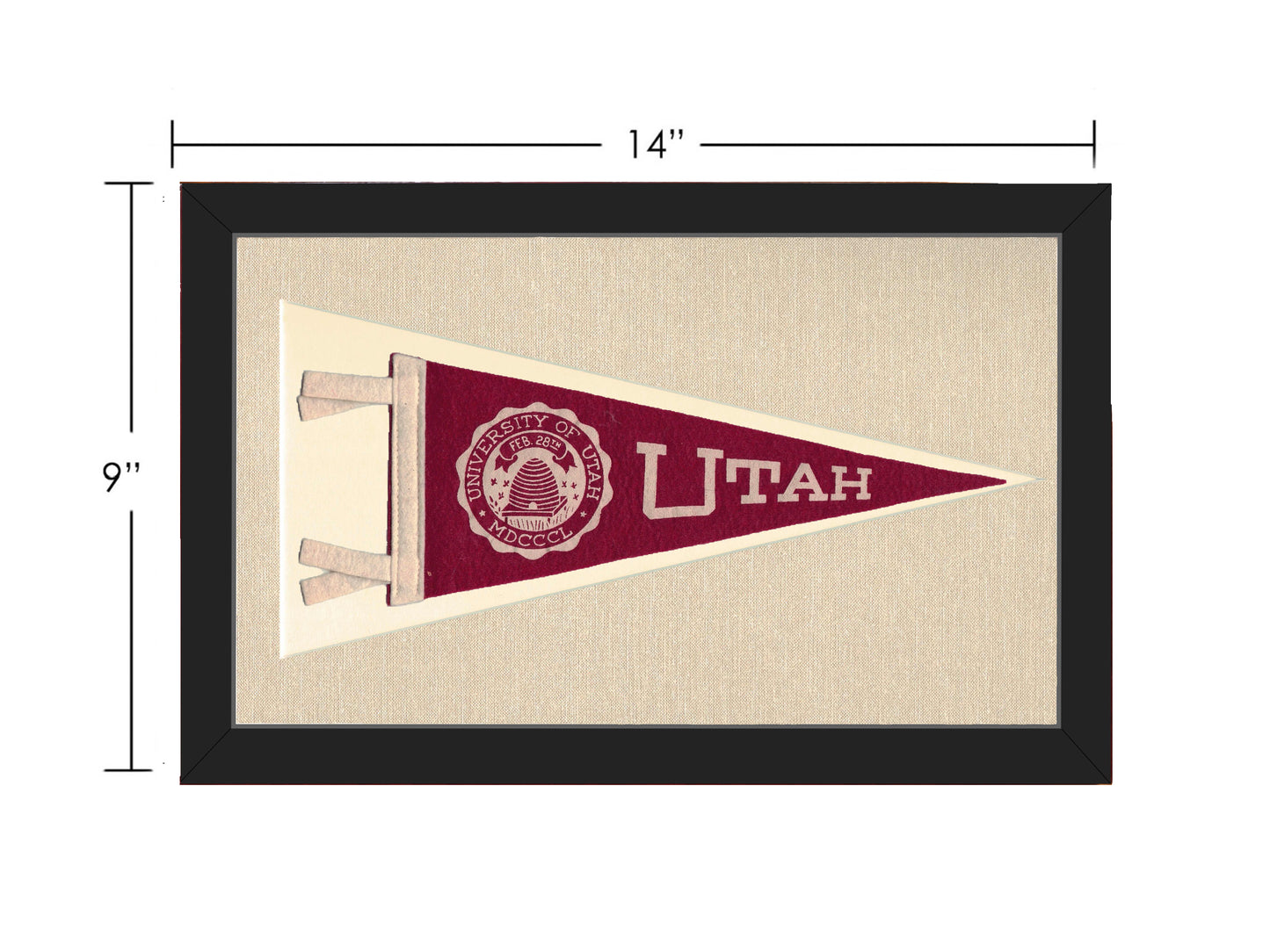 Vintage University of Utah Pennant