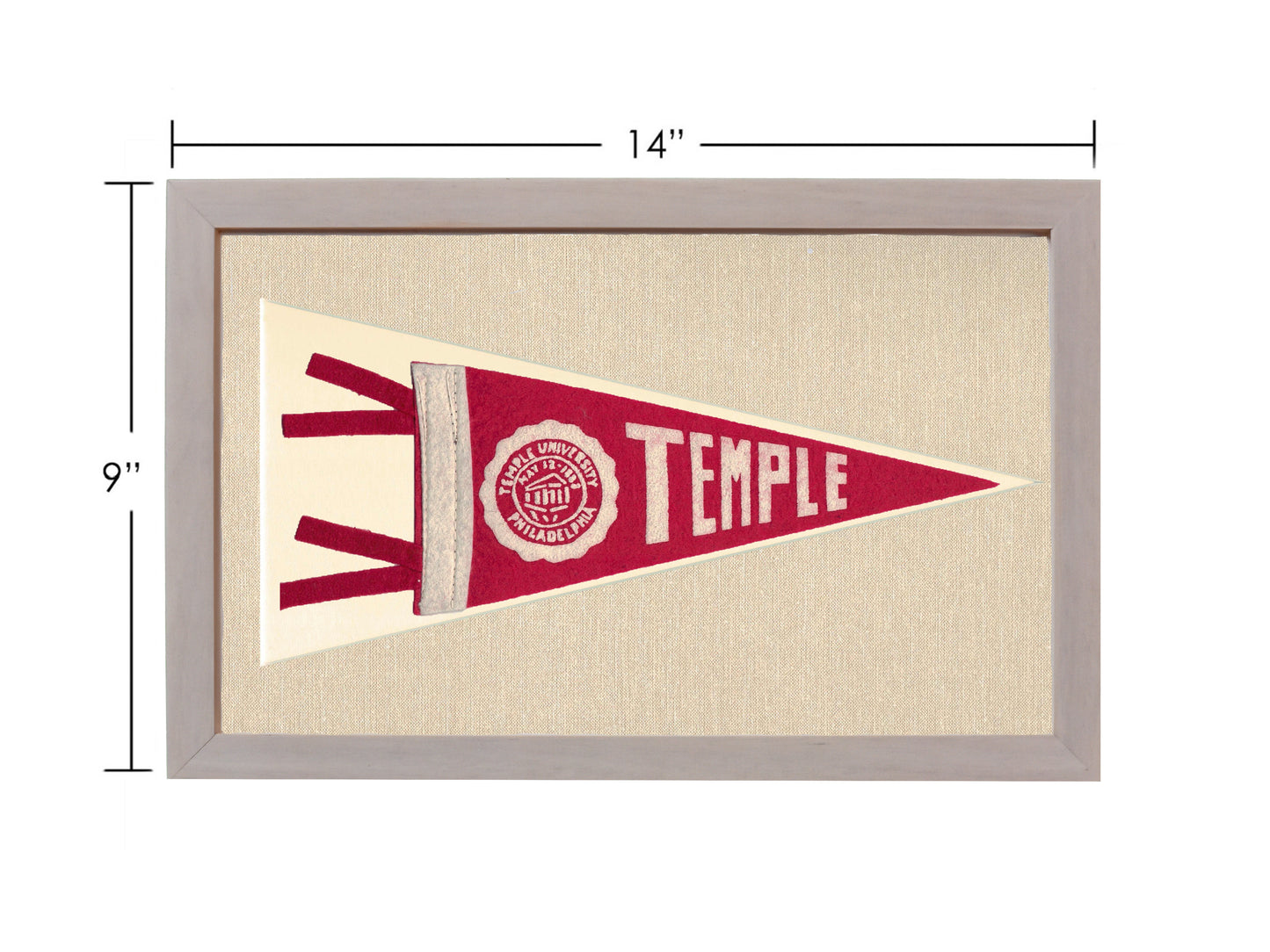 Vintage Temple University Pennant