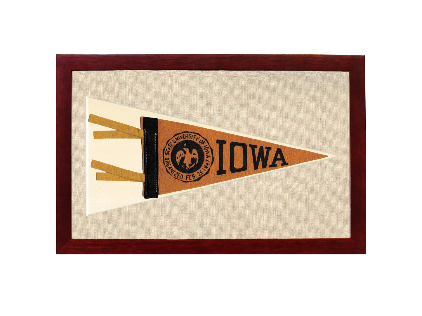 Vintage University of Iowa Pennant