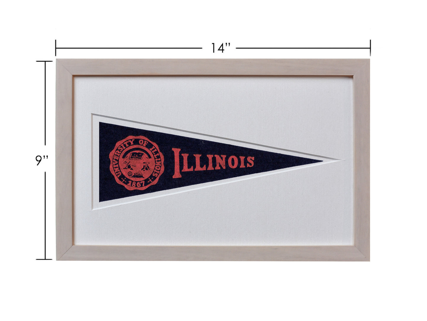 Vintage University of Illinois Hormel Pennant