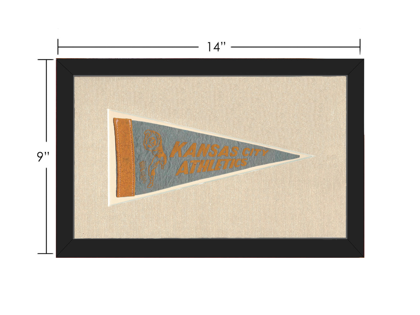 Vintage Kansas City Athletics Pennant