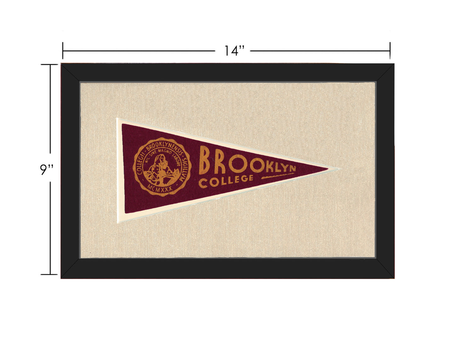 Vintage Brooklyn College Pennant