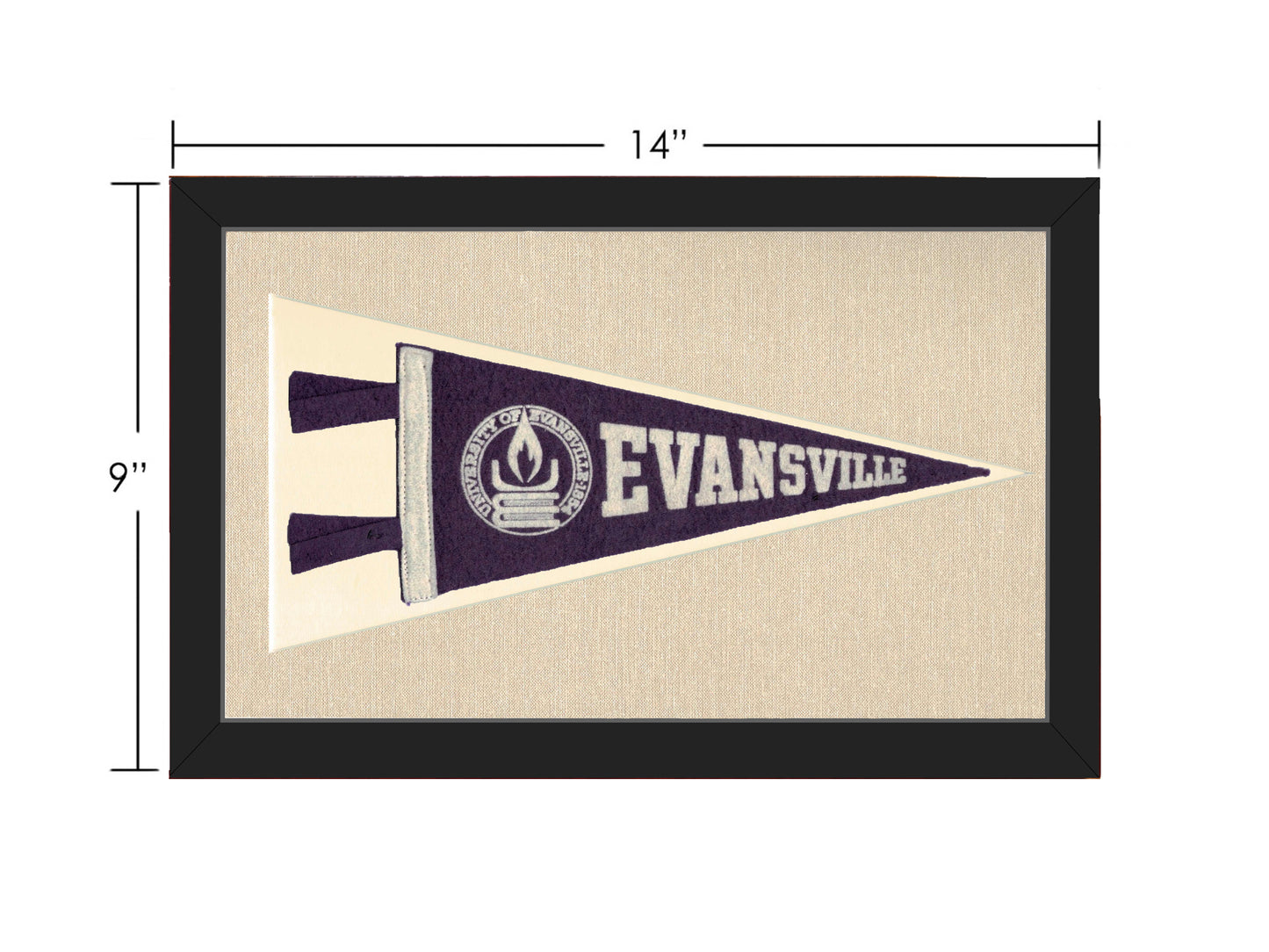 Vintage University of Evansville Pennant