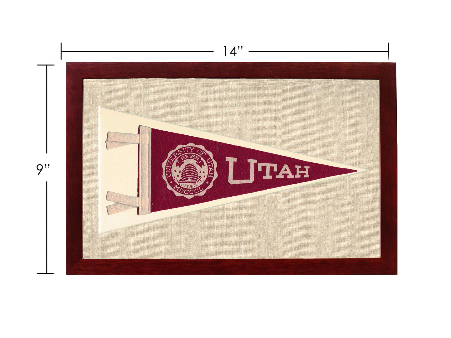 Vintage University of Utah Pennant
