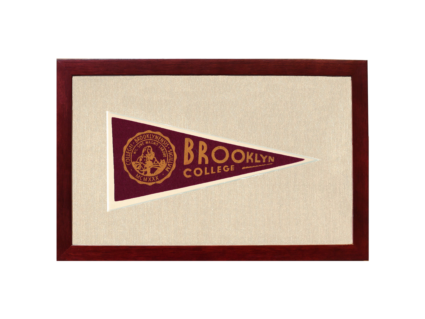 Vintage Brooklyn College Pennant